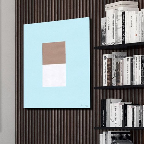 美國TwoPalms 峽谷流水方塊圖紋掛畫 (帆布、64公分)